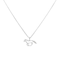 Zales Sterling & Diamond Tail Galloping Horse Necklace