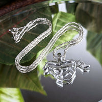 Zales Sterling & Diamond Tail Galloping Horse Necklace