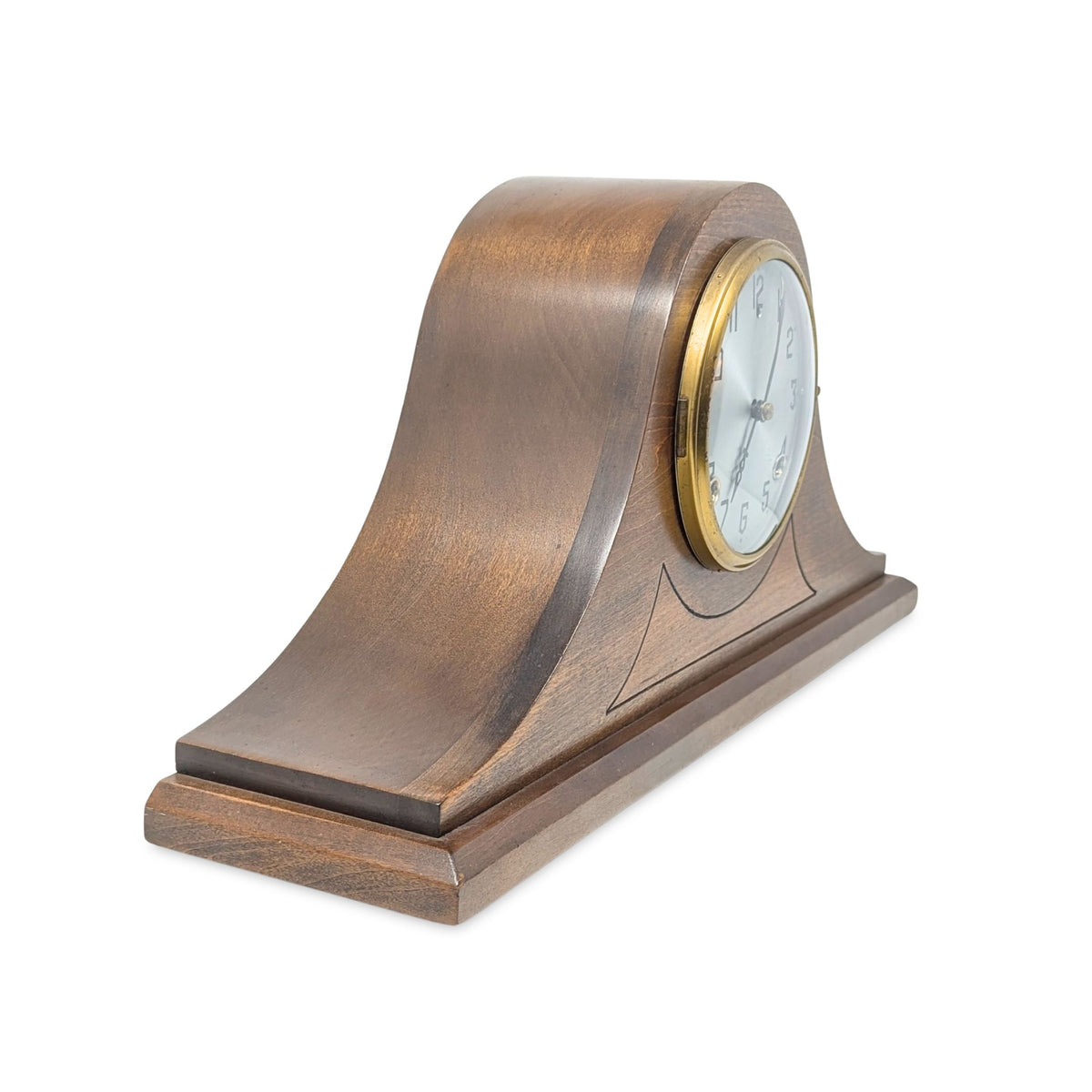 Gilbert Tambour Antique 8-Day Normandy Chimes Maple Mantle Clock