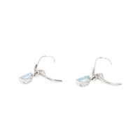 14K White Gold Aquamarine Drop Earrings