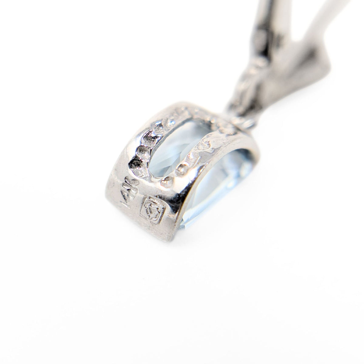 14K White Gold Aquamarine Drop Earrings