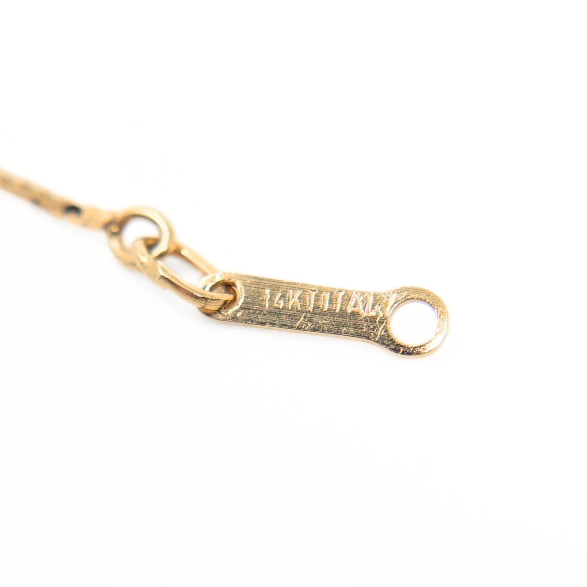 14K Gold 15” Pearl Solitaire Necklace