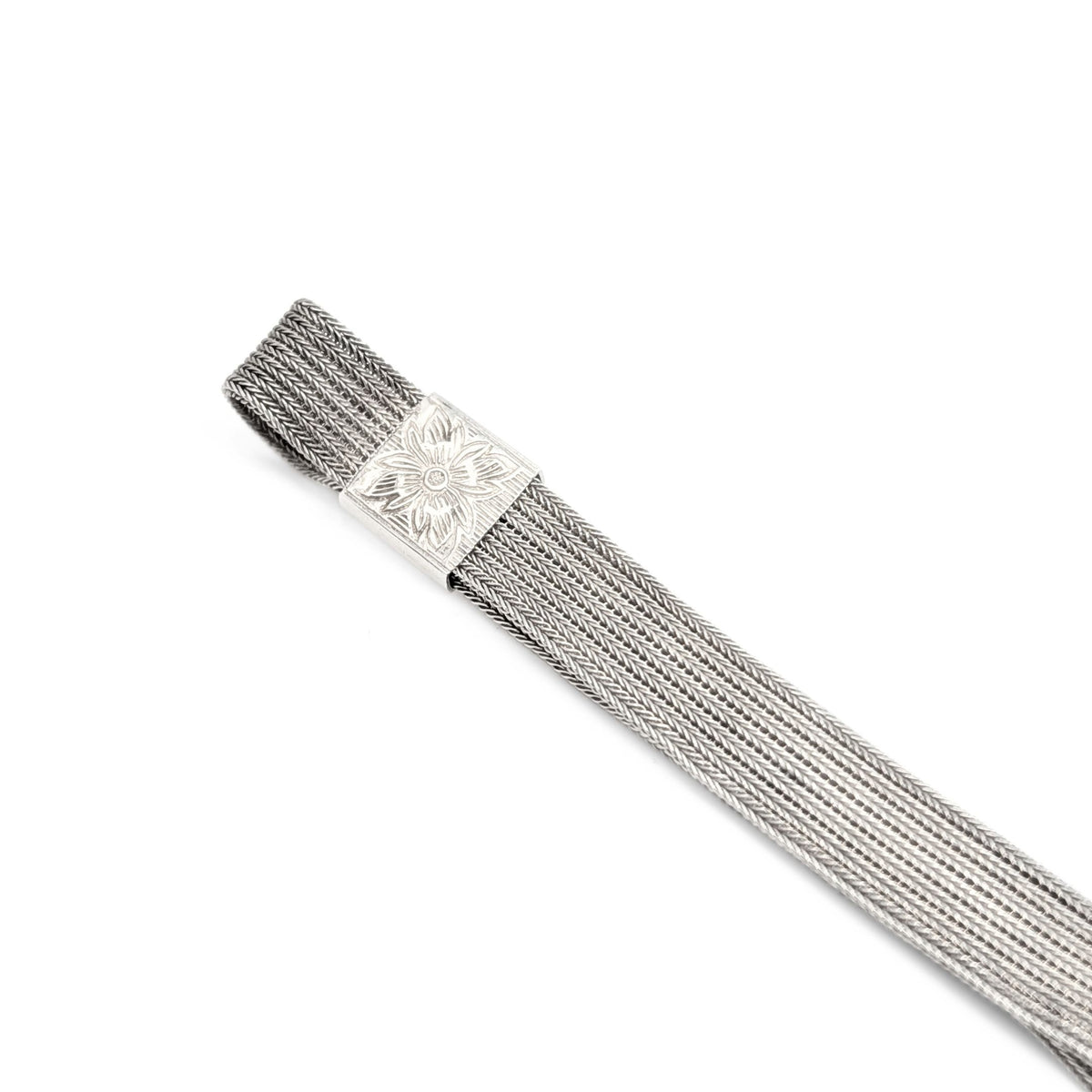 Whiting & Davis Sterling Silver & Blue Sapphire Mesh Link Purse