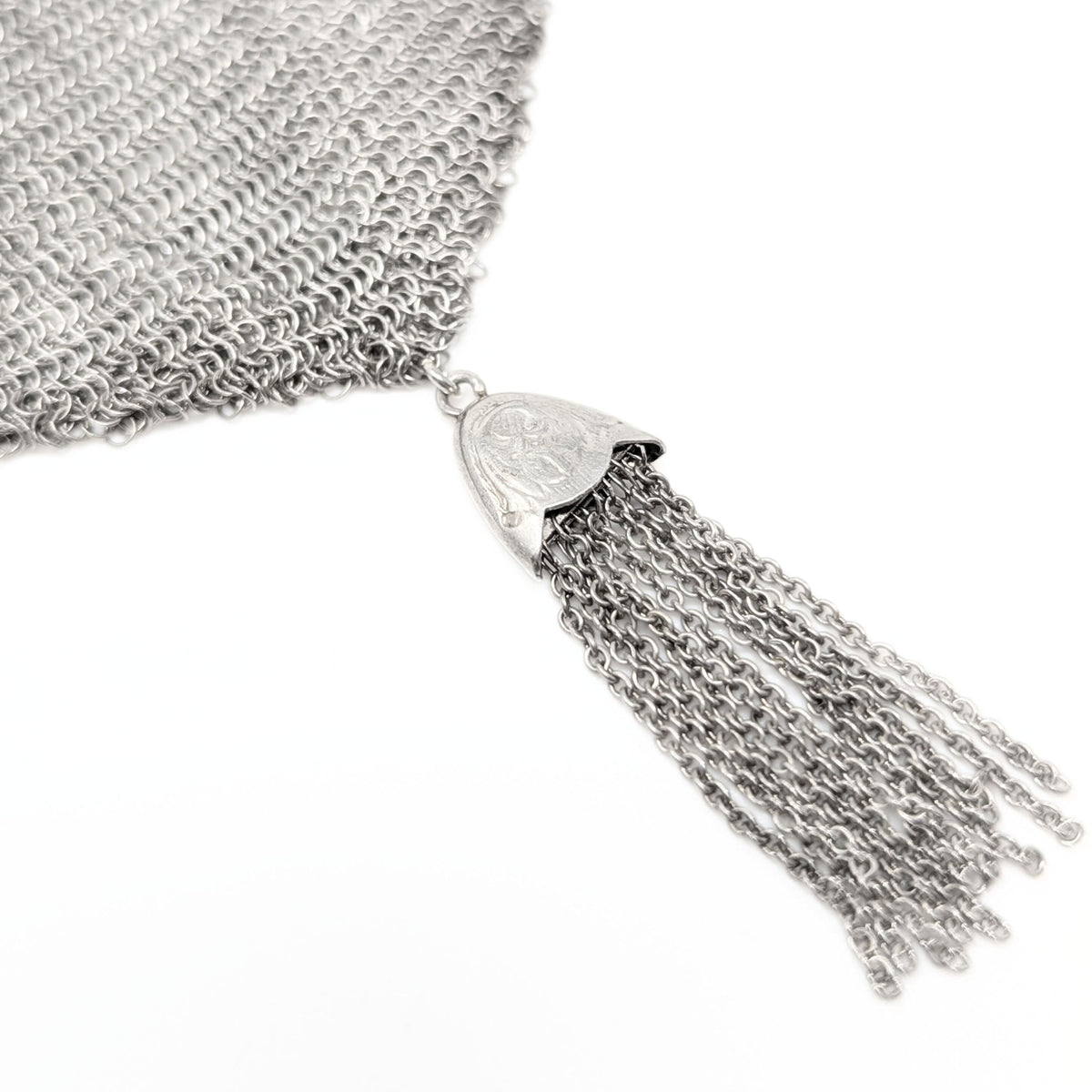 Whiting & Davis Sterling Silver & Blue Sapphire Mesh Link Purse