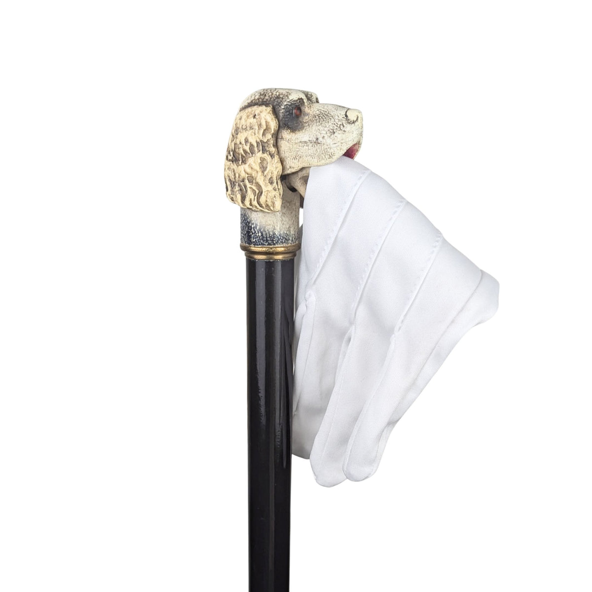Spaniel Head Glove Holder 36" Walking Stick