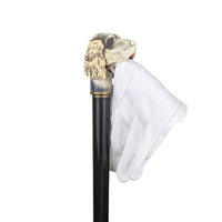 Spaniel Head Glove Holder 36" Walking Stick