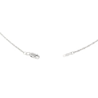 13K White Gold Aquamarine & Diamond 18” Pendant Necklace