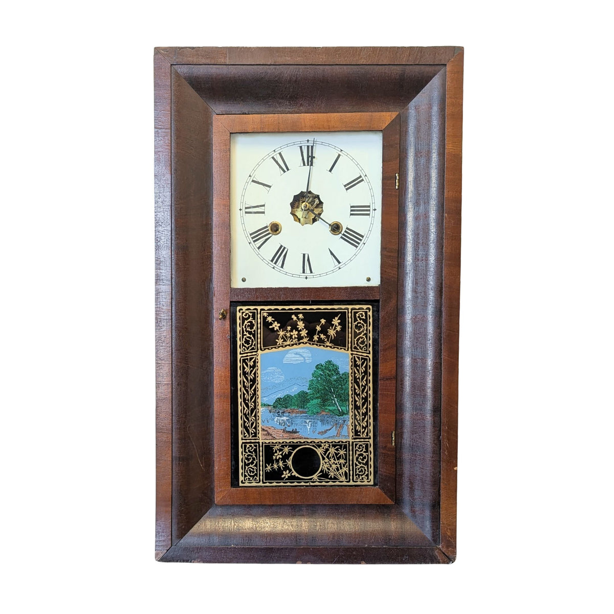 Jerome & Co Restored 34-Hr Antique River View Clock