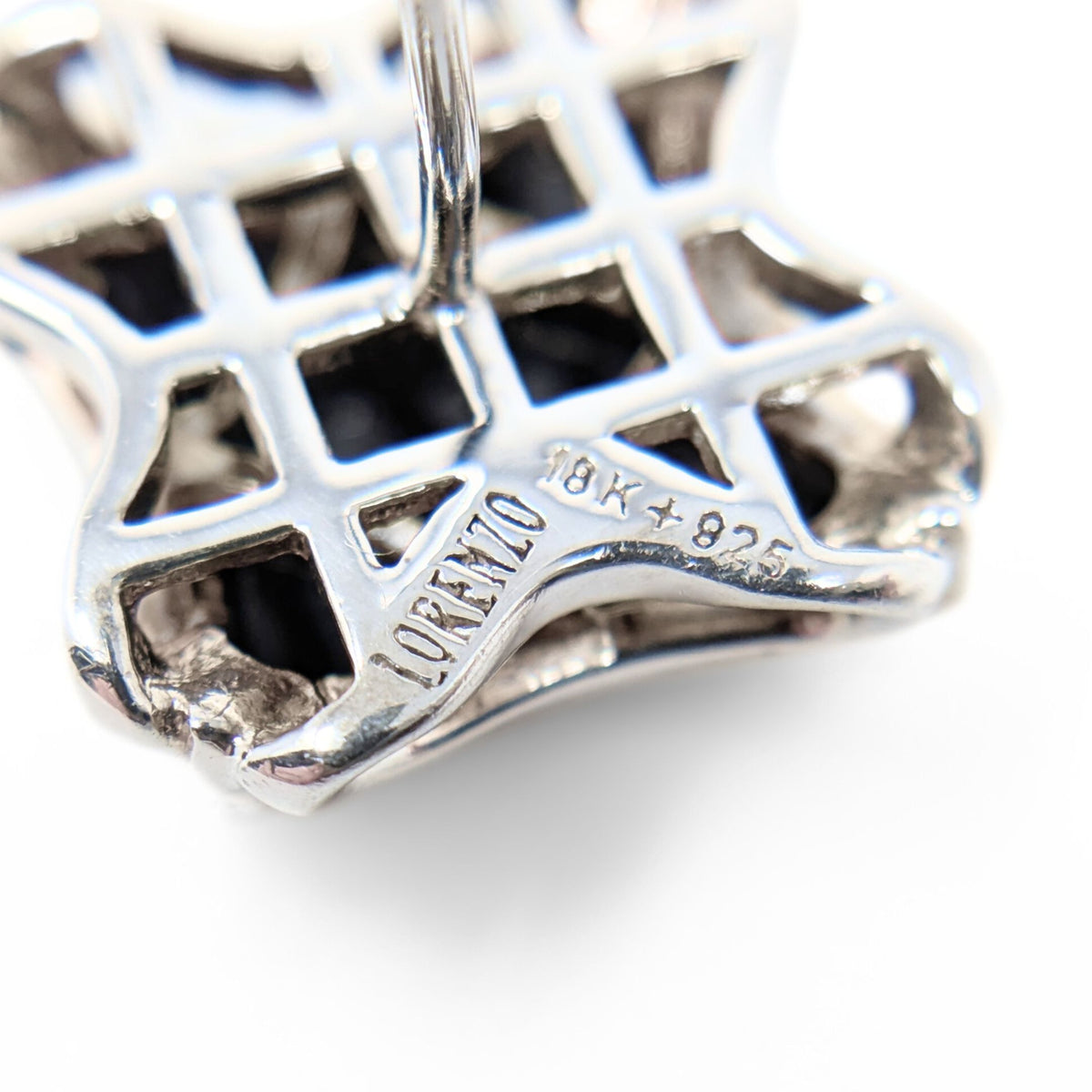 Lorenzo 18K Gold/ Sterling Silver Black Onyx Necklace & Earrings Set