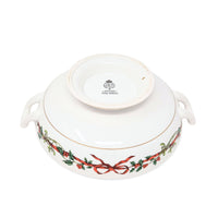 Royal Worcester "Holly Ribbons" Covered Vegetable Bowl