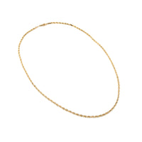 13K Gold Diamond Cut 2.5mm 20” Rope Chain Necklace