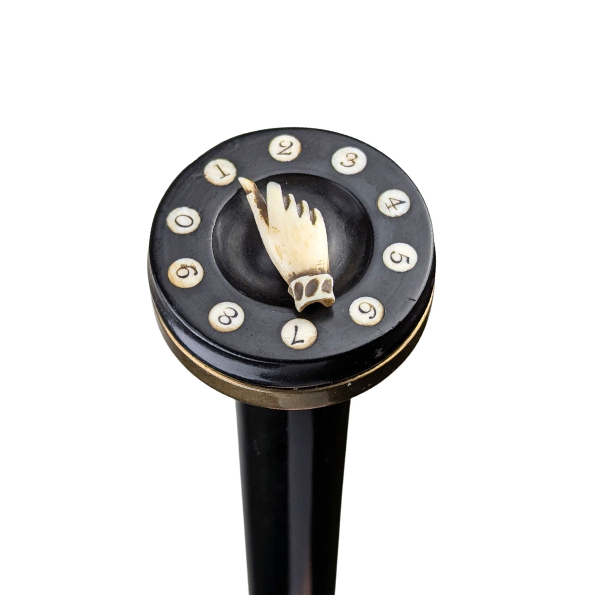 Antique 35.5" Gamer's Walking Stick with Poker Dice