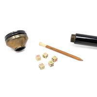 Antique 35.5" Gamer's Walking Stick with Poker Dice