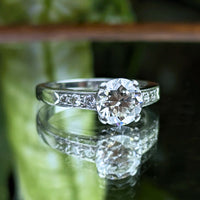 Platinum 1.41tcw Diamond Engagement Ring - Size 5