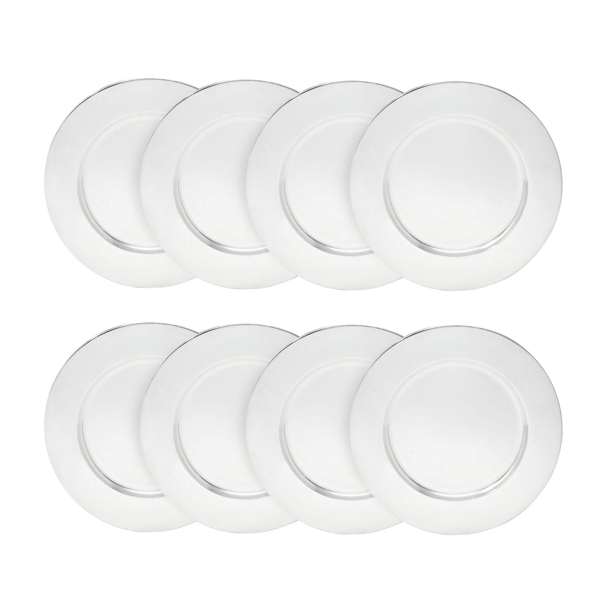 Mid-Century Silver Plate 11" Chargers / Dinner Plates (Set of 8)