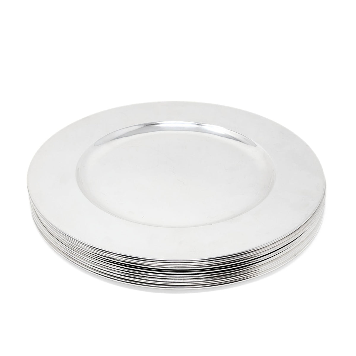 Mid-Century Silver Plate 11" Chargers / Dinner Plates (Set of 8)