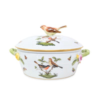Herend "Rothschild Bird" Covered Vegetable Dish, Bird Finial