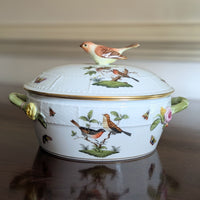 Herend "Rothschild Bird" Covered Vegetable Dish, Bird Finial