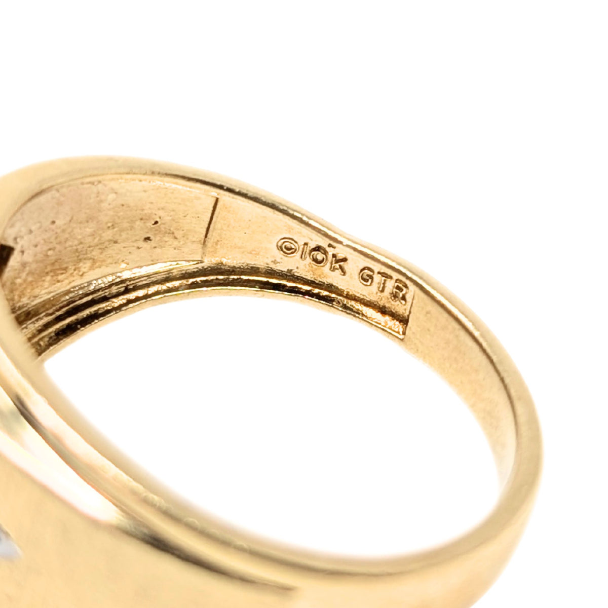 Samuel Aaronn 10K Gold Mystic Topaz & Diamond Men’s Ring - Size 10.25