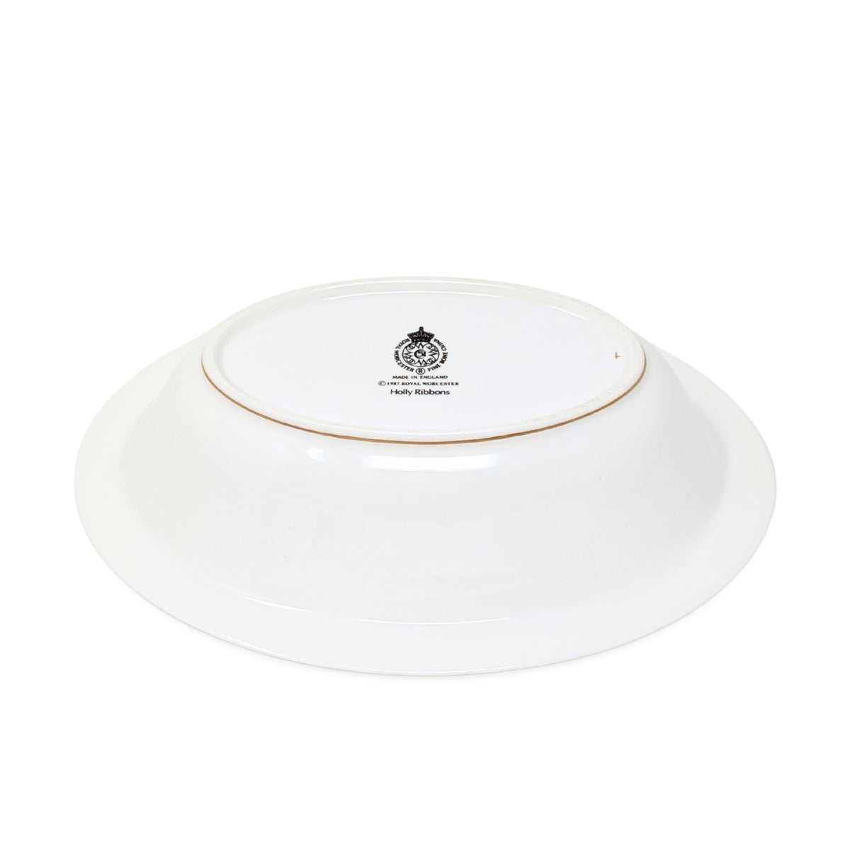 Royal Worcester "Holly Ribbons" Open Vegetable Bowl