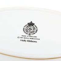 Royal Worcester "Holly Ribbons" Open Vegetable Bowl