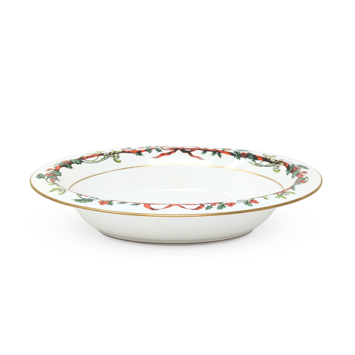 Royal Worcester "Holly Ribbons" Open Vegetable Bowl