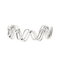 Sterling Triple Wire Wave Cuff Bracelet