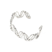 Sterling Triple Wire Wave Cuff Bracelet