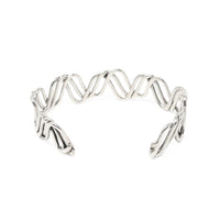 Sterling Triple Wire Wave Cuff Bracelet