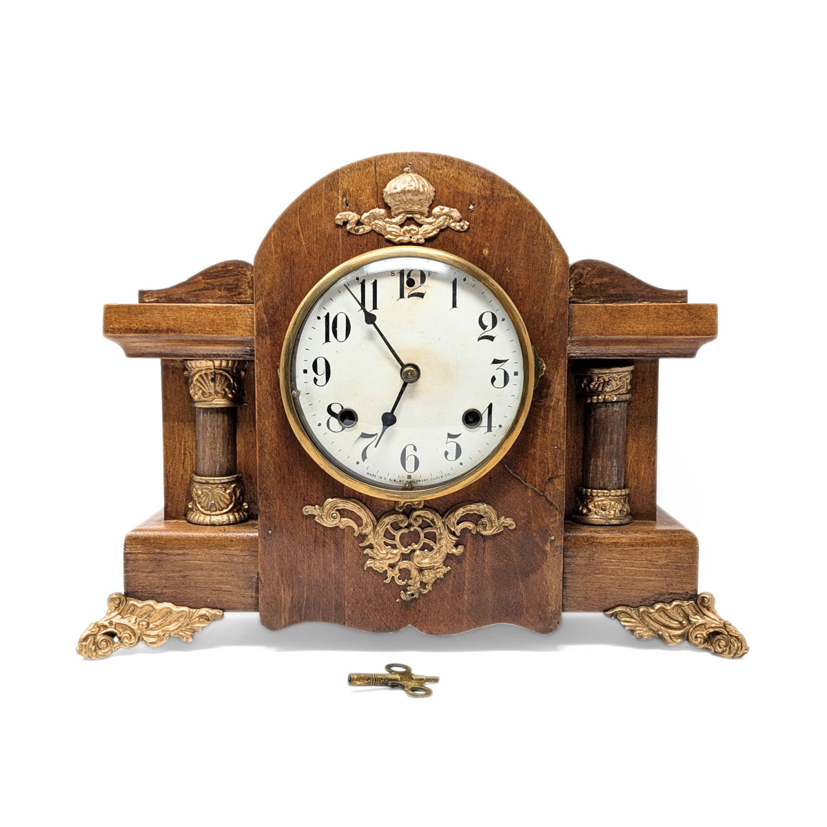 Waterbury 1912 Duarte 8-Day Maple Mantle Clock