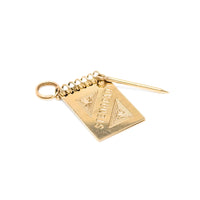 American Charm Co 14K 1960’s Stenopad & Pen Secretary Charm