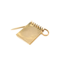 American Charm Co 14K 1960’s Stenopad & Pen Secretary Charm