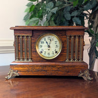 Seth Thomas 1880’s Adamantine 8-Day 8-Column Mantle Clock