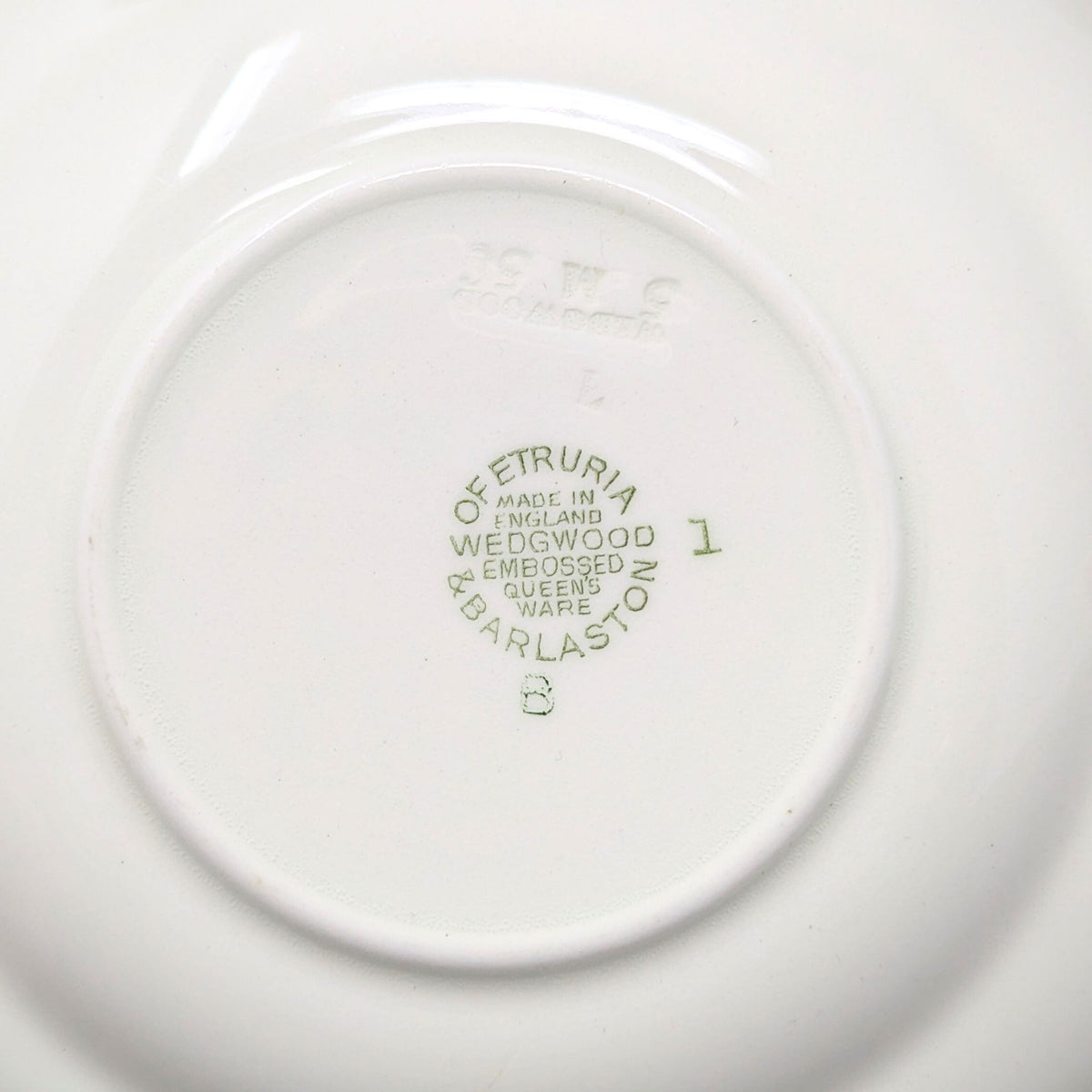 Wedgwood "Lavender on Cream" Plain Edge Footed Cups & Saucers (Pair)