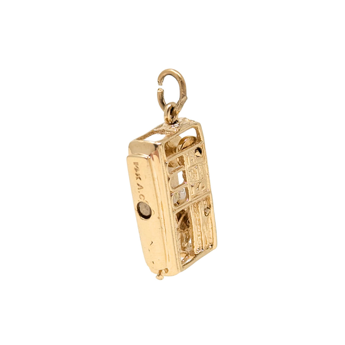 American Charm Co. 13K Gold San Francisco Cable Car/Trolly Moving Charm