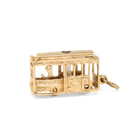 American Charm Co. 13K Gold San Francisco Cable Car/Trolly Moving Charm