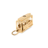 American Charm Co. 13K Gold San Francisco Cable Car/Trolly Moving Charm