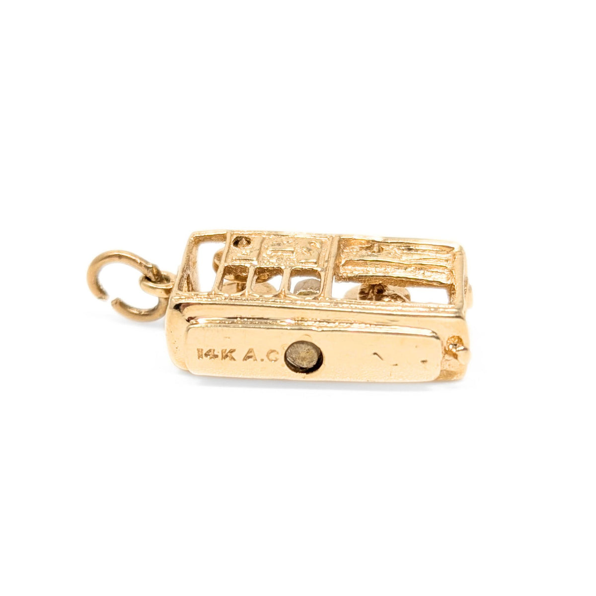 American Charm Co. 13K Gold San Francisco Cable Car/Trolly Moving Charm