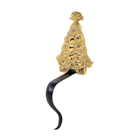 Virginia Metalcrafters Brass Pineapple / Fruit Christmas Tree Stocking Hanger
