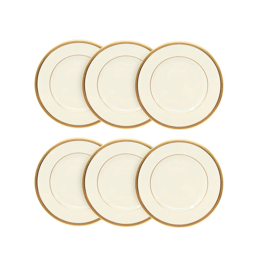 Lenox "Tuxedo" (Gold Backstamp) Bread & Butter Plates (6)