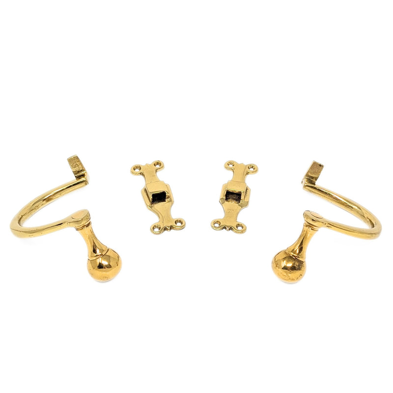 Virginia Metalcrafters CW16-05 Brass Fireplace Tool Jamb Hooks (2)
