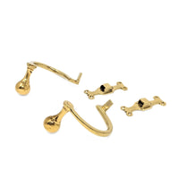 Virginia Metalcrafters CW16-05 Brass Fireplace Tool Jamb Hooks (2)