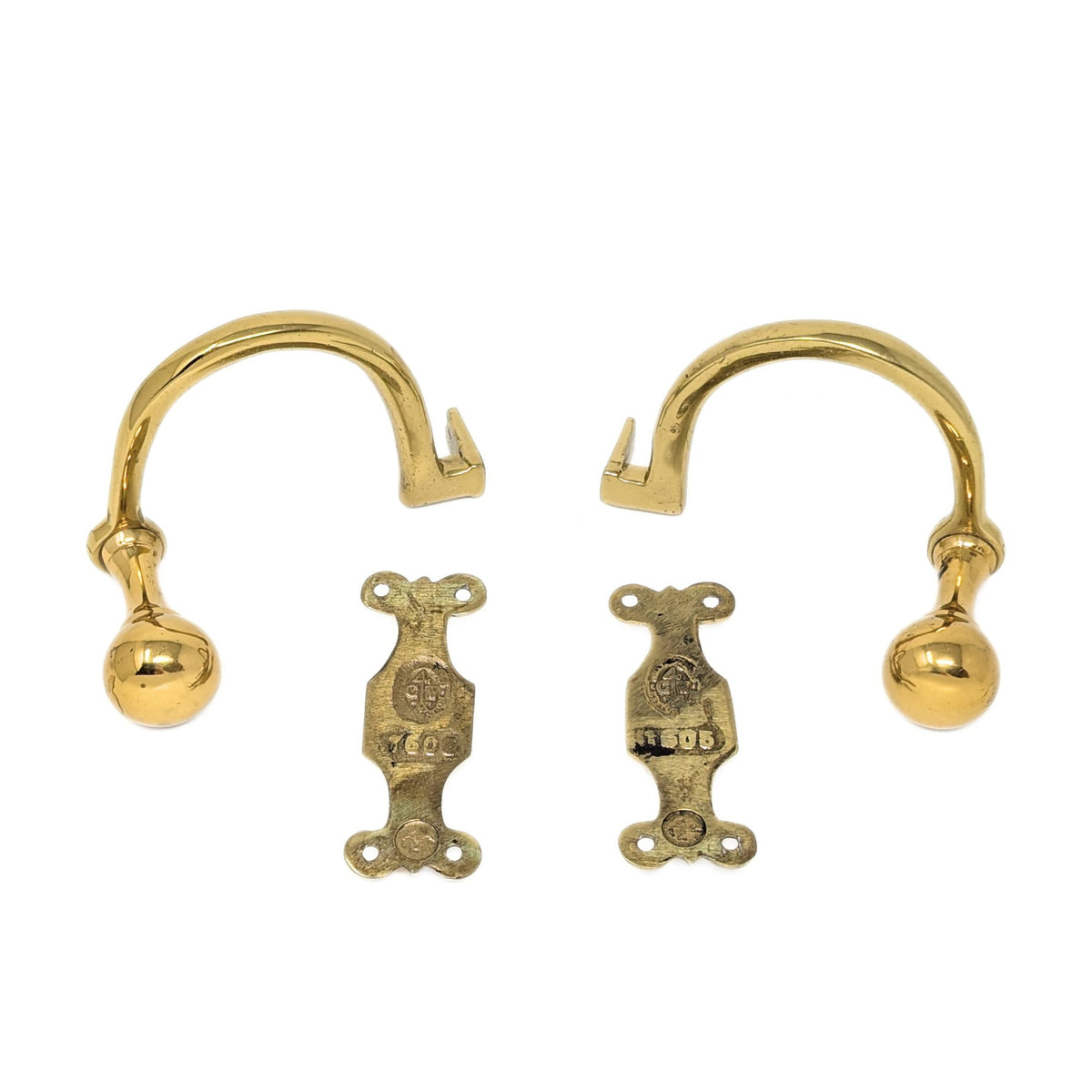 Virginia Metalcrafters CW16-05 Brass Fireplace Tool Jamb Hooks (2)