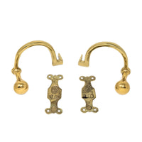 Virginia Metalcrafters CW16-05 Brass Fireplace Tool Jamb Hooks (2)