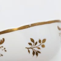 Antique Gilt, Green, and Floral 8pc Teacup & Saucer Set