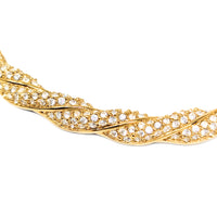Swarovski Crystal Gold Tone Twist Necklace & Earrings Set