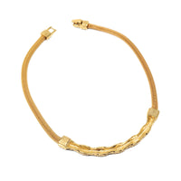 Swarovski Crystal Gold Tone Twist Necklace & Earrings Set