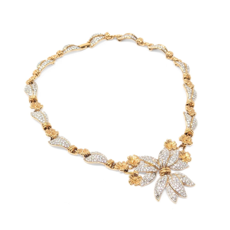 Eisenberg 1940's Hollywood Regency Rhinestone Statement Necklace