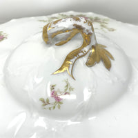 Antique Haviland Limoges Round Covered Vegetable Bowl