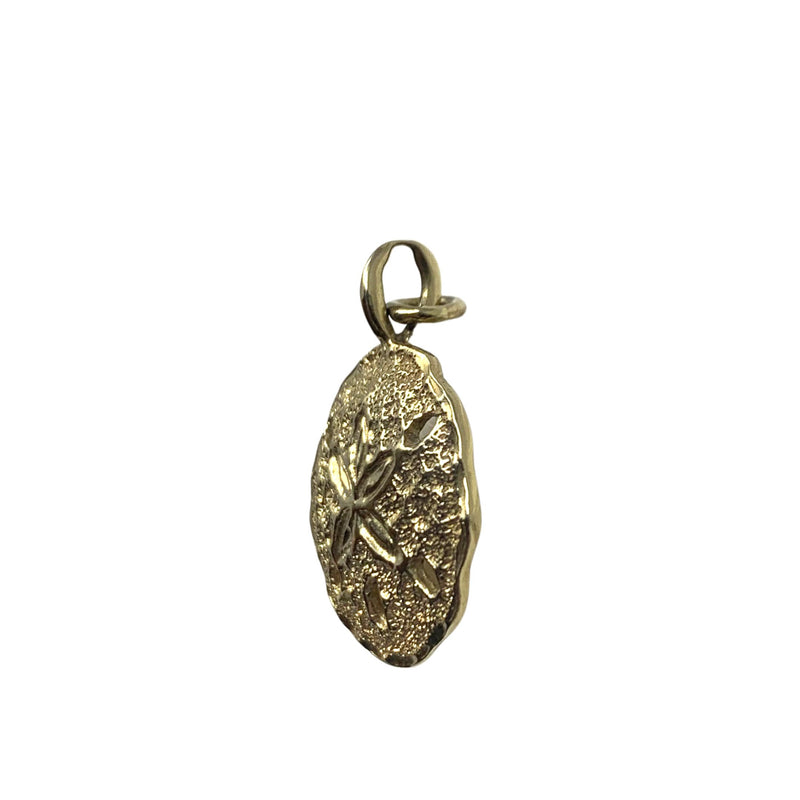 14K Gold Sand Dollar Charm/ Pendant